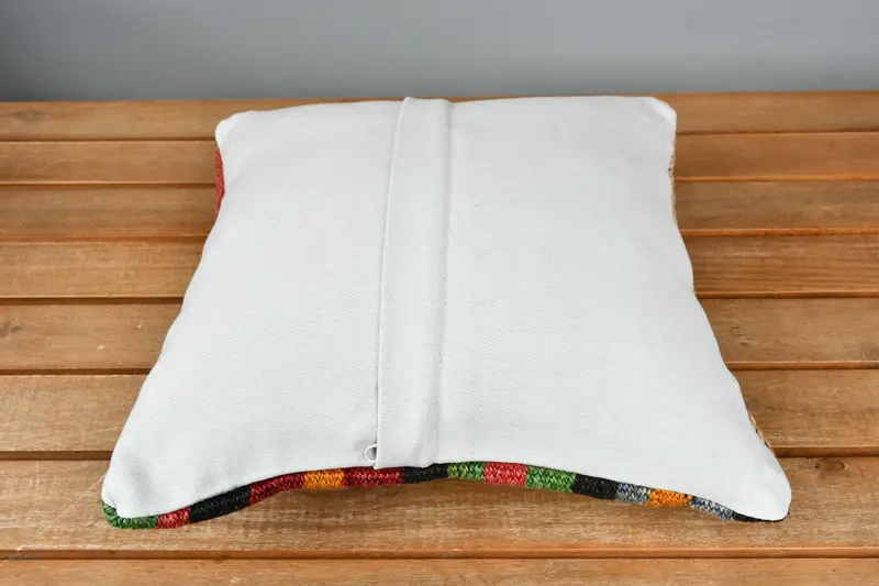 Dekorative Kissenbedeckung, 12x12 Rote Kissenbezüge, Kissen, Boho -Kissenschein -Abdeckung, Yogah -Kissenabdeckung, türkisches Kilim -Kissen, Vintage -Kissen - 5