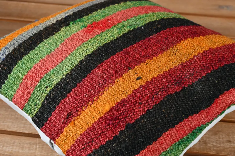 Dekorative Kissenbedeckung, 12x12 Rote Kissenbezüge, Kissen, Boho -Kissenschein -Abdeckung, Yogah -Kissenabdeckung, türkisches Kilim -Kissen, Vintage -Kissen - 3