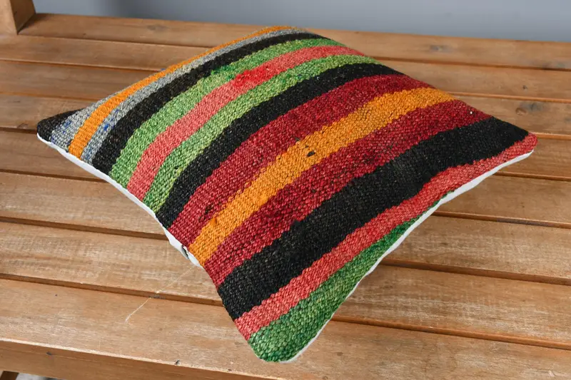 Dekorative Kissenbedeckung, 12x12 Rote Kissenbezüge, Kissen, Boho -Kissenschein -Abdeckung, Yogah -Kissenabdeckung, türkisches Kilim -Kissen, Vintage -Kissen - 2
