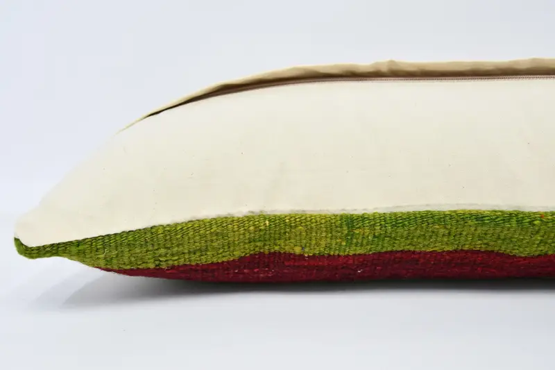 12x36 Green Cushion Case, Pillow Sham, Boho Pillow Sham Cover, Pillow for Couch, Ethnical Kilim Rug Pillow, Pattern Throw Pillow - 6