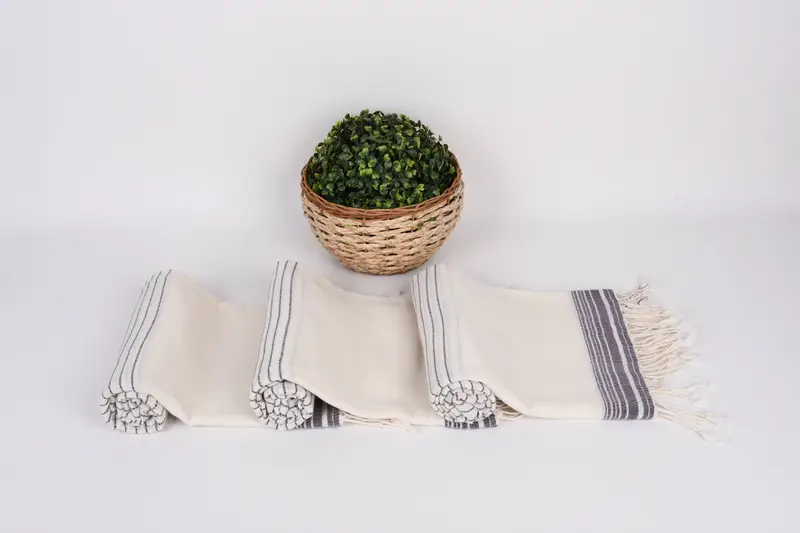 Handmade Turkish Towel, Bachelorette Party Decorations, Gym Towel, Bridesmaid Gifts, Bathroom Towel, Sand-free towel, 68x36 Cotton Striped Towel - 8