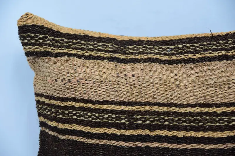 Vintage Kilim Throw Pillow, Boho Throw Cushion Case, Boho Pillow Sham Cover, Boho Pillow, Tapestry Cushion, 12x12 Brown Pillow Cover, Pillow Case - 2