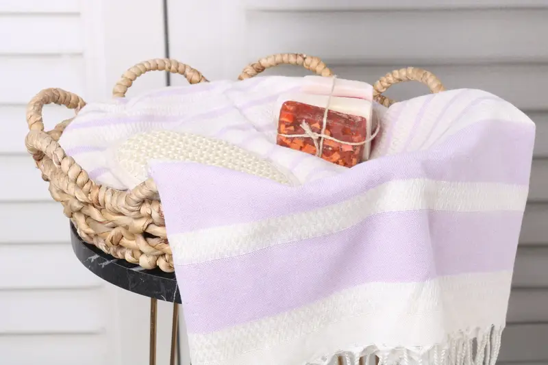 Turkish hand towel, Luxury towel, Bachelorette Party Gifts Bridesmaids, Family Gift, Scarf Towel, Handmade Turkish Towel, 70x40 Cotton Striped Towel - 2