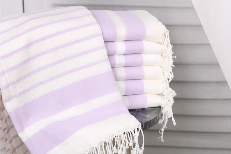 Turkish hand towel, Luxury towel, Bachelorette Party Gifts Bridesmaids, Family Gift, Scarf Towel, Handmade Turkish Towel, 70x40 Cotton Striped Towel - 1