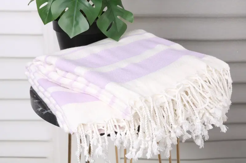 Turkish hand towel, Luxury towel, Bachelorette Party Gifts Bridesmaids, Family Gift, Scarf Towel, Handmade Turkish Towel, 70x40 Cotton Striped Towel - 3