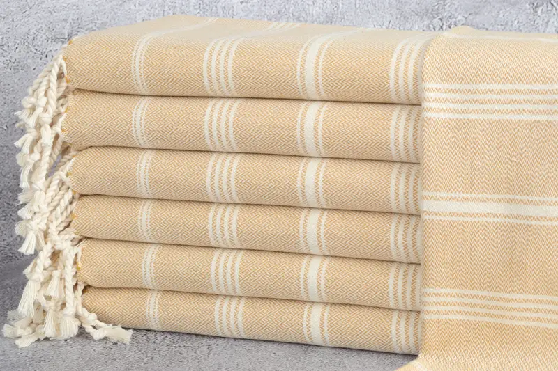 Turkish Tea Towel, Personalized Hand Towel, Guest Towel, 38x24 Cotton Striped Towel, Turkish Towel, Bathroom Towels, Gym Towel, Embroidery Towel - 2