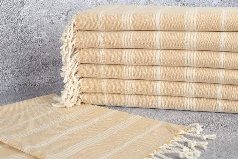Turkish Tea Towel, Personalized Hand Towel, Guest Towel, 38x24 Cotton Striped Towel, Turkish Towel, Bathroom Towels, Gym Towel, Embroidery Towel - 3
