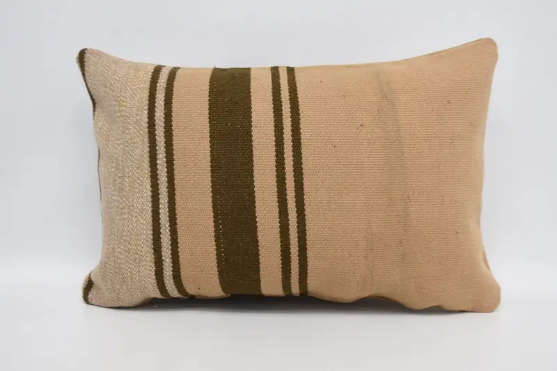 Vintage Kilim Pillow, Tapestry Pillow Case, Kilim Pillow, Cushion Case, 16x24 Orange Cushion Case, Boho Pillow, Ethnic Cushion Case - 1