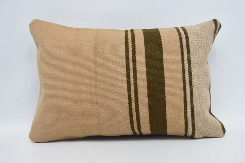 Vintage Kilim Pillow, Tapestry Pillow Case, Kilim Pillow, Cushion Case, 16x24 Orange Cushion Case, Boho Pillow, Ethnic Cushion Case - 5