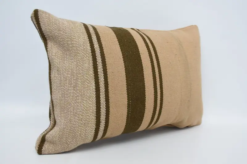 Vintage Kilim Pillow, Tapestry Pillow Case, Kilim Pillow, Cushion Case, 16x24 Orange Cushion Case, Boho Pillow, Ethnic Cushion Case - 3