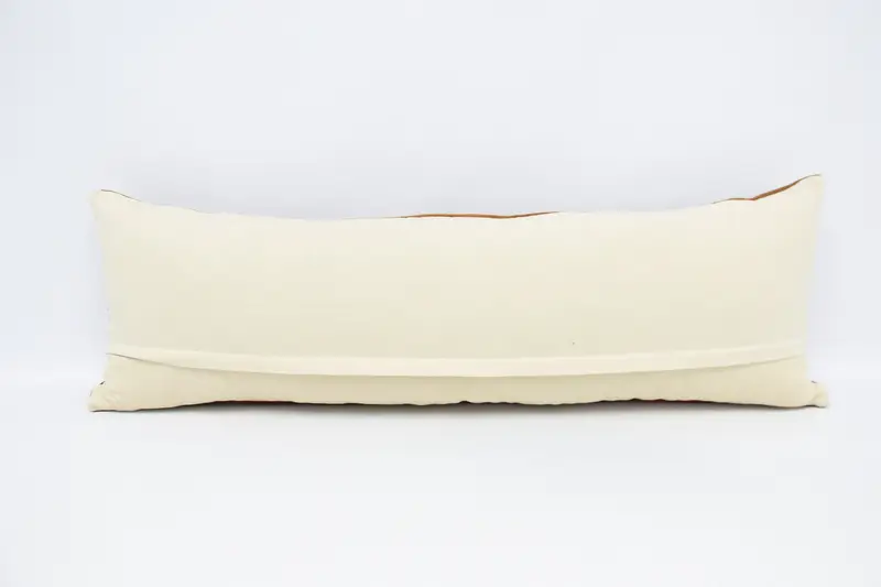 Garden Pillow, Turkish Kilim Pillow, Boho Pillow Sham Cover, Accent Throw Pillow Sham, 16x48 Red Cushion Case, Vintage Kilim Pillow, Cushion - 6