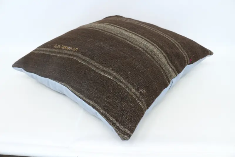 Pillow, Interior Designer Pillow, Wholesale Pillow Sham, Kilim Cushion Sham, Custom Pillow Sham, Boho Pillow Sham Cover, 28x28 Brown Pillow Sham - 6