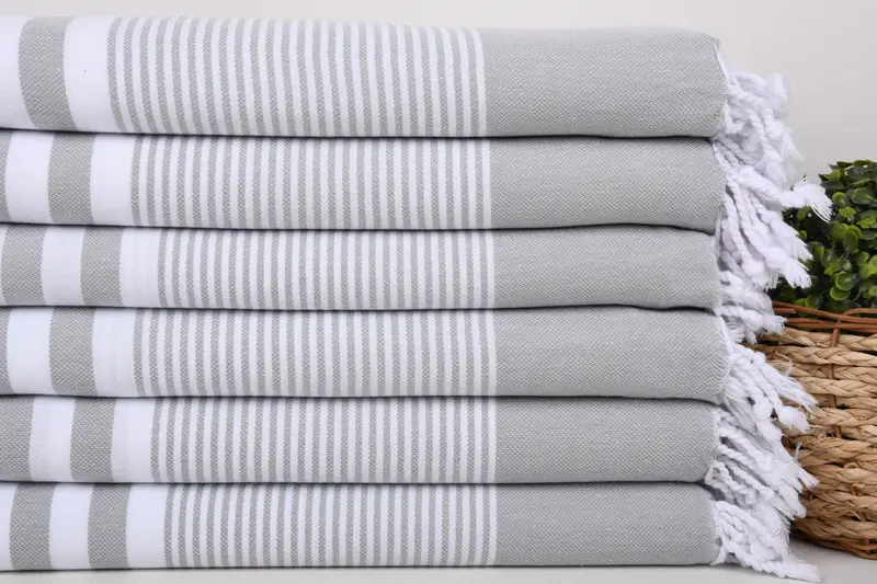 Bath towel, Valentines Day Gift For Her, Sand-resistant towel, Monogram Towels, Gift For Bride, 70x40 Cotton Striped Towel, Beach Towel Bulk - 2