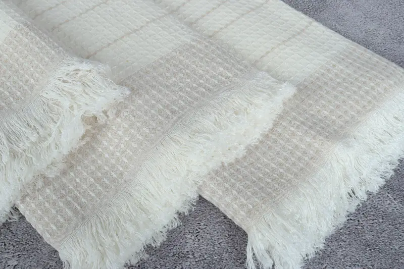 Scarf Towel, Sand-Resistant Peshtemal, 70x40 Cotton Waffle Towel, Home Gift, Beach Towel Gift, Bridesmaid Gift Towel, Personalized Turkish Towel - 5