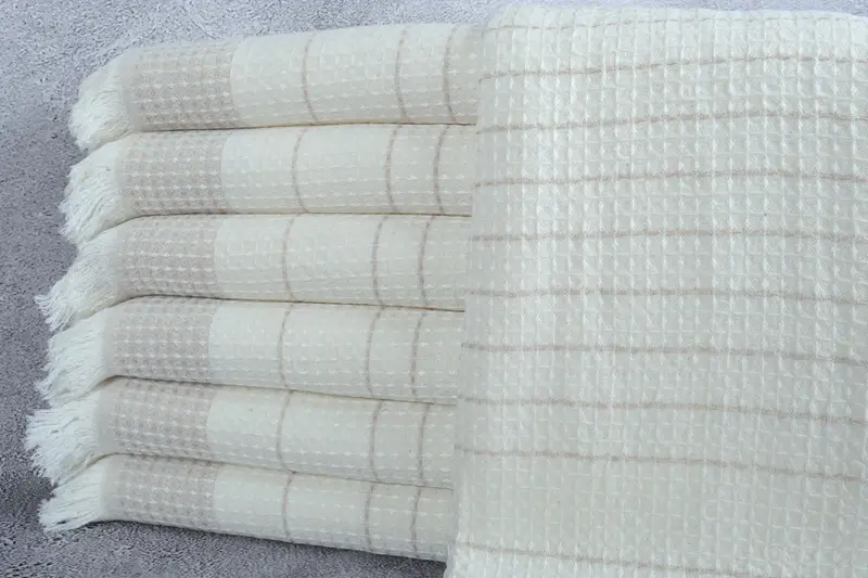Scarf Towel, Sand-Resistant Peshtemal, 70x40 Cotton Waffle Towel, Home Gift, Beach Towel Gift, Bridesmaid Gift Towel, Personalized Turkish Towel - 1