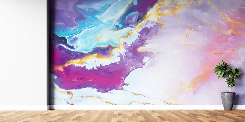 Marble Wall Decor, Purple Marble Mural, Colorful Marble Wallpaper, Wallpaper Panels, Wall Paper, 3D Wallpaper, Peel and Stick Wallpaper, - 7