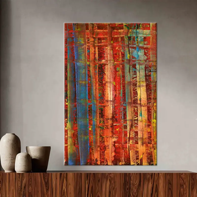 ゲルハルト・リヒターにインスピレーションを得たモダンな抽象キャンバスプリント