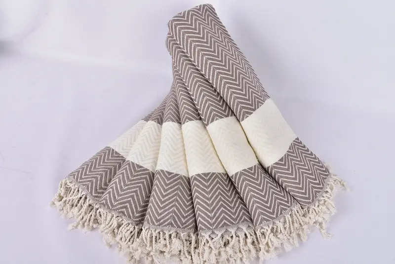 Regalo de despedida de soltera, toalla de zig zag de algodón 70x40, regalo del día de la boda para novia, toalla de regalos de boda, toallas de monograma, regalo hecho a mano, toalla de gimnasia - 4