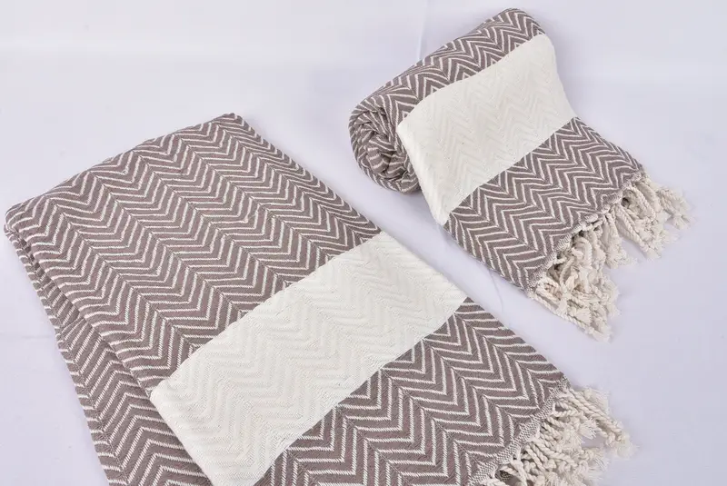 Regalo de despedida de soltera, toalla de zig zag de algodón 70x40, regalo del día de la boda para novia, toalla de regalos de boda, toallas de monograma, regalo hecho a mano, toalla de gimnasia - 7