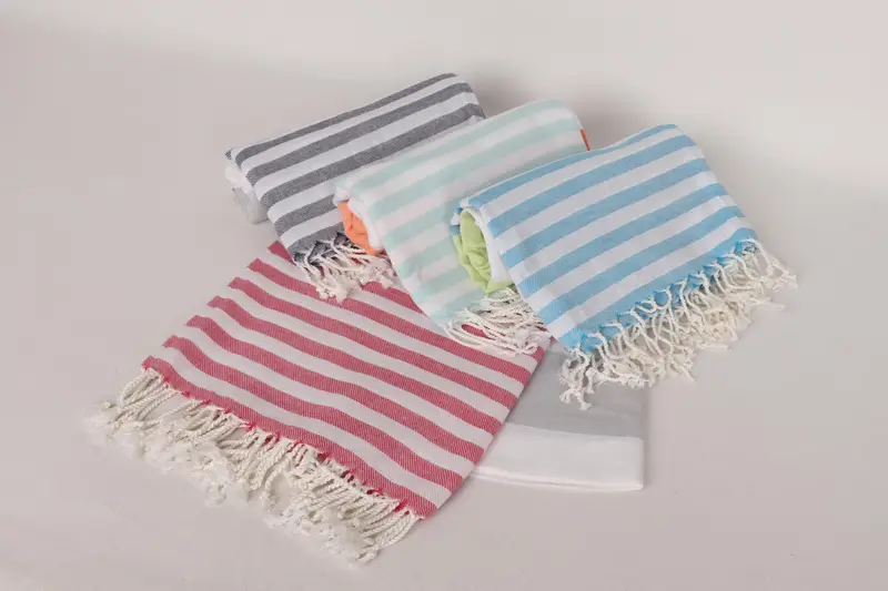 Embroidery Towels, 70x40 Cotton Striped Towel, Yoga Towel, Absorbent towel, Summer Towel, Custom Bath Towel, Gift For Her, Sand-resistant towel - 5