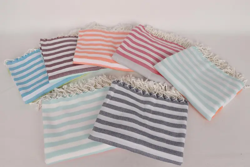 Embroidery Towels, 70x40 Cotton Striped Towel, Yoga Towel, Absorbent towel, Summer Towel, Custom Bath Towel, Gift For Her, Sand-resistant towel - 3