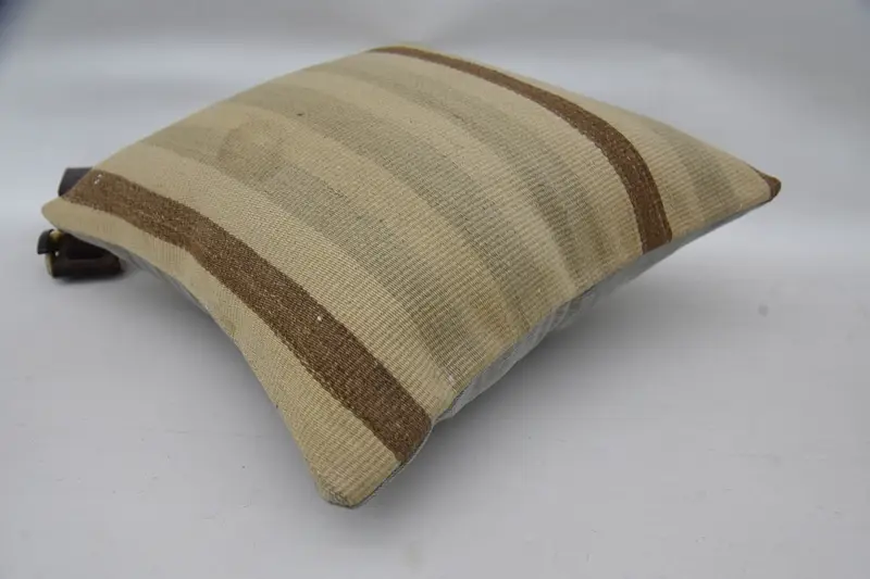 Pillow Cover, Wholesale Pillow, Garden Pillow Cover, Turkish Pillow, Kilim Pillow Cover, Antique Pillows, 20x20 Beige Pillow Sham - 6