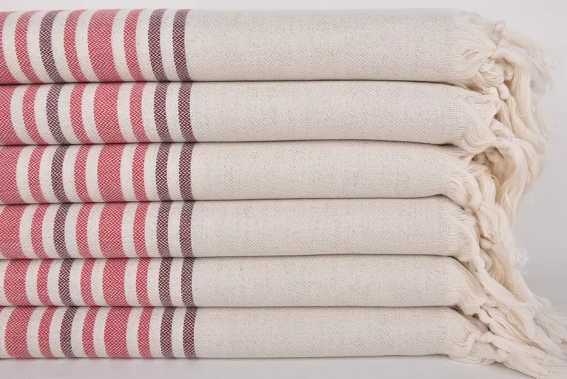 Soft towel, Summer Gift Ideas, Gift Towel, Pool Towels, Embroidered Beach Towel, Lightweight Turkish towel, 70x40 Linen Striped Towel, Thin towel - 2