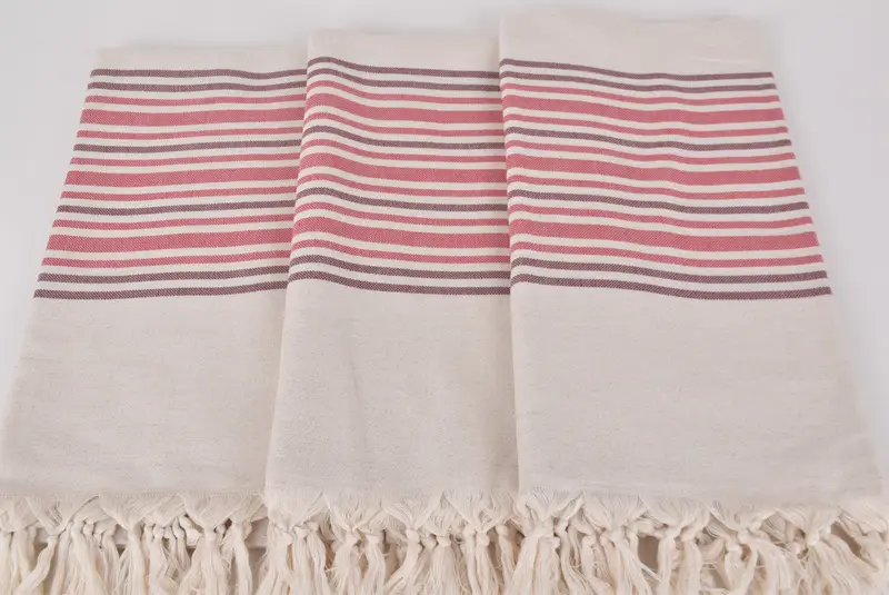 Soft towel, Summer Gift Ideas, Gift Towel, Pool Towels, Embroidered Beach Towel, Lightweight Turkish towel, 70x40 Linen Striped Towel, Thin towel - 7