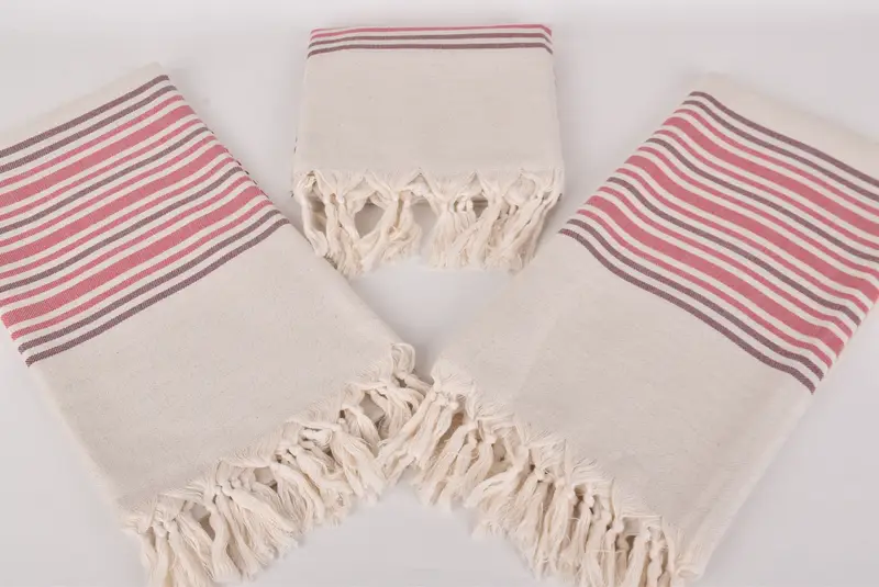 Soft towel, Summer Gift Ideas, Gift Towel, Pool Towels, Embroidered Beach Towel, Lightweight Turkish towel, 70x40 Linen Striped Towel, Thin towel - 6
