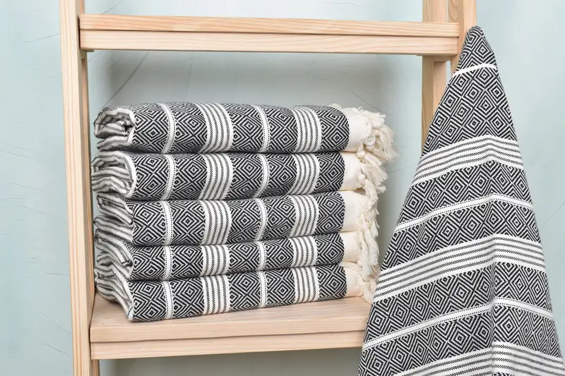 Organic Cotton Towel, Bridesmaid Gifts, Organic Beach Towel, Personalized Wedding Gift, Gift Boxes Towel, Custom Towel, 70x38 Cotton Diamond Towel - 1