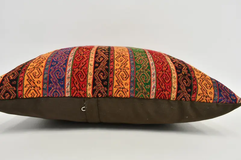 Throw Kilim Pillow, Cushion Cover, Toss Cushion, Antique Pillows, 20x20 Rainbow Pillow Case, Turkish Corner Pillow, Pillow for Sofa - 5