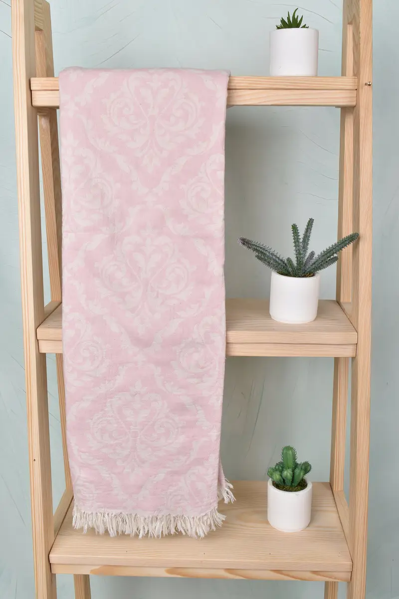Fringed Turkish peshtemal beach towel USA, Custom Wedding Gift, Turkish Towel USA, Summer Gift, Valentines Day Gift Idea, 68x36 Cotton Baroque Towel - 1