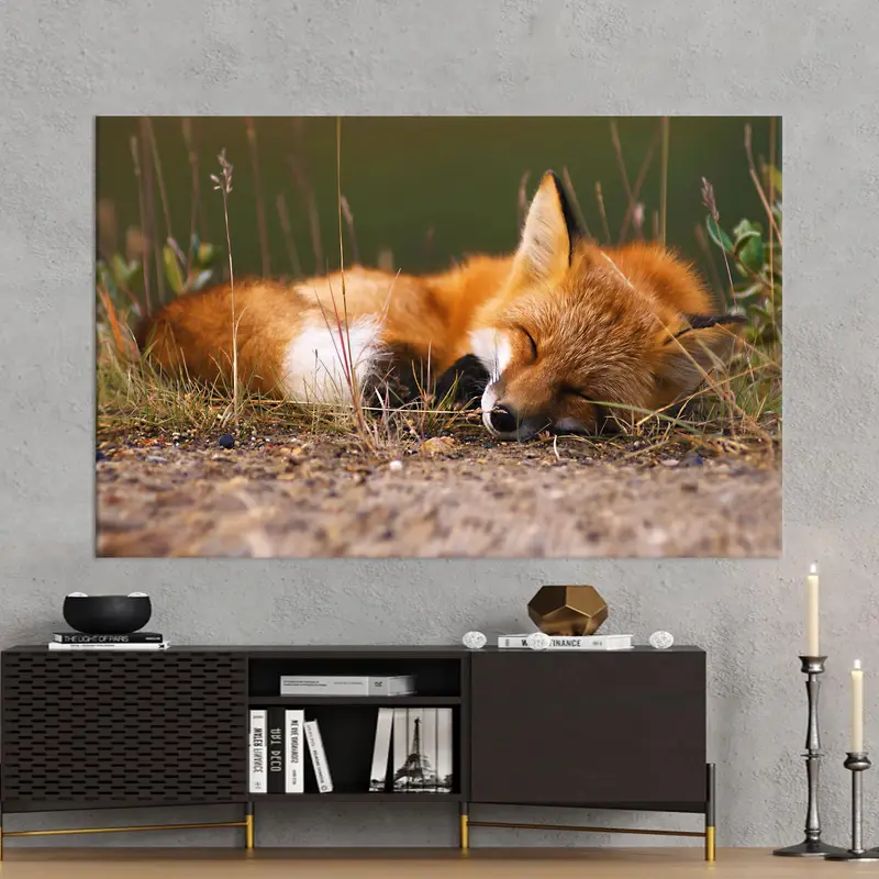 Bezaubernde niedliche Fuchs-Leinwand: Künstlerischer Wildlife-Dekordruck