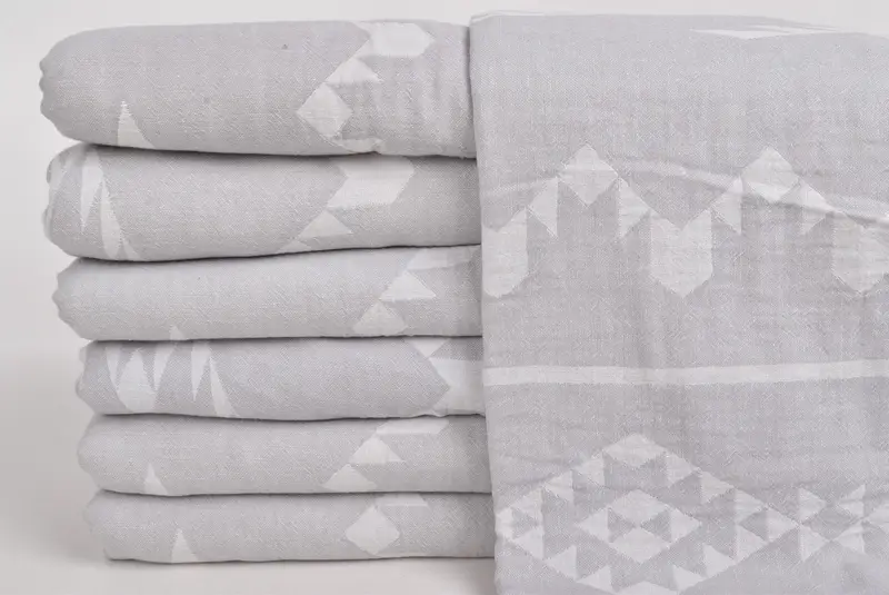 Monogram Beach Blanket, Turkish Blanket, Turkish Bedspread, Throw Blanket, Woven Throw Blanket, 70x60 Cotton Geometric Towel, Embroidery Bedspread - 3