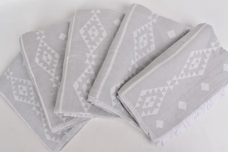 Monogram Beach Blanket, Turkish Blanket, Turkish Bedspread, Throw Blanket, Woven Throw Blanket, 70x60 Cotton Geometric Towel, Embroidery Bedspread - 4