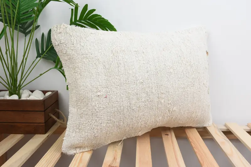 16x24 White Pillow, Vintage Kilim Throw Pillow, Kilim Pillow Cover, Pillow, Interior Designer Pillow, Ethnic Throw Cushion Cover - 4
