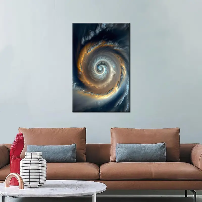 Galactic Starry Sky: Printed Canvas for Your Office Space