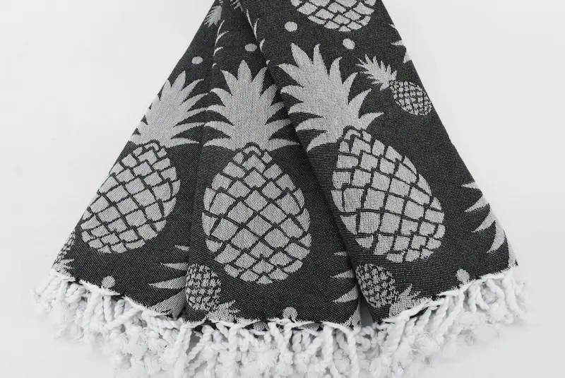 Organic Towel, Personalized Bridesmaid Gift, 70x36 Cotton Pineapple Design Towel, Organic towel, Hammam towel, Wedding Gift For Bride, Summer Towel - 3