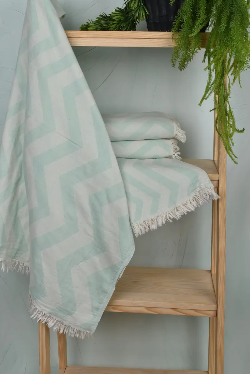 Monogram Beach Towel, Valentines Day Gift, Custom Towel, Organic Towel, Turkish Beach Towel Monogram, 70x40 Cotton Zigzag Design Towel, Gift For Her - 6