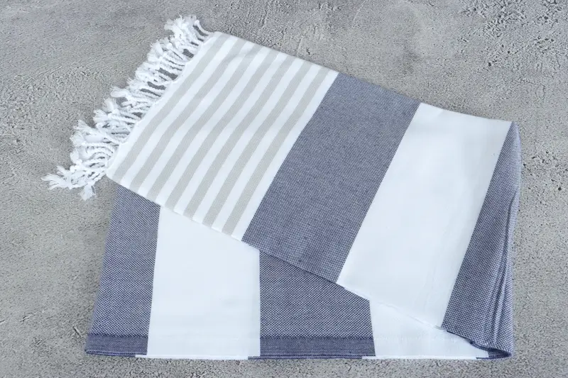 Personalized Gift, Turkish Towel Set, Absorbent Turkish towel, Beach Theme Wedding Gift, Best Beach Towel, 70x40 Cotton Striped Towel, Handmade Gift - 6