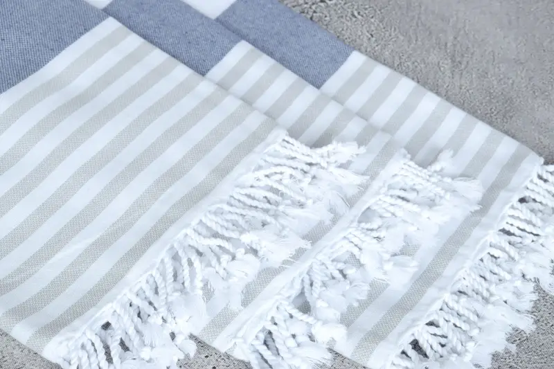 Personalized Gift, Turkish Towel Set, Absorbent Turkish towel, Beach Theme Wedding Gift, Best Beach Towel, 70x40 Cotton Striped Towel, Handmade Gift - 5