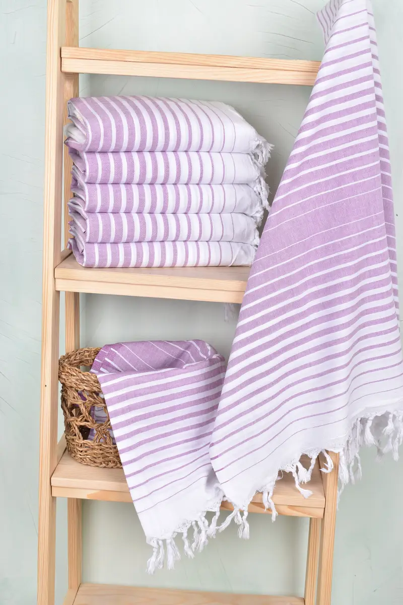 Baby Boy Gift, 70x36 Cotton Striped Towel, Girls Weekend Favors, Friends Beach Towel, Monogram Beach Towel, Handmade Gift, Personalized Towel - 3