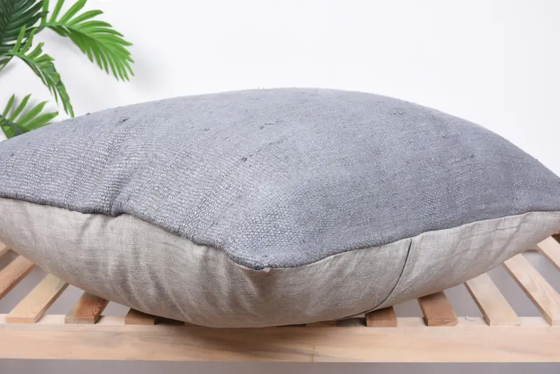 Decorative Cushion, Pillow Sham, Home Decor Pillow, Interior Designer Pillow, Gift Pillow, 32x32 Gray Pillow Cover, Rustic Cushion Case - 6
