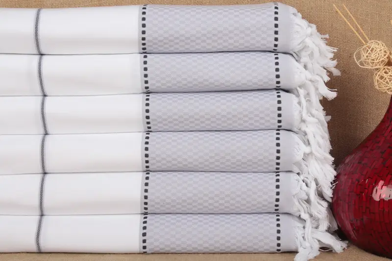 トルコ製バスタオル オーガニックコットン、ベージュ、40x71インチ