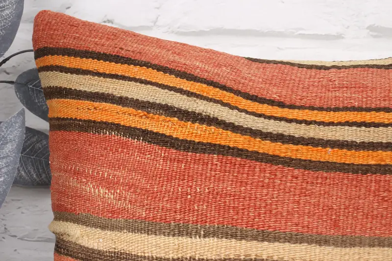 Boho Pillow Sham Cover, Cushion, Outdoor Patio Pillow Sham, Vintage Pillow, 18x18 Red Cushion, Garden Pillow Case, Pillow for Couch - 2