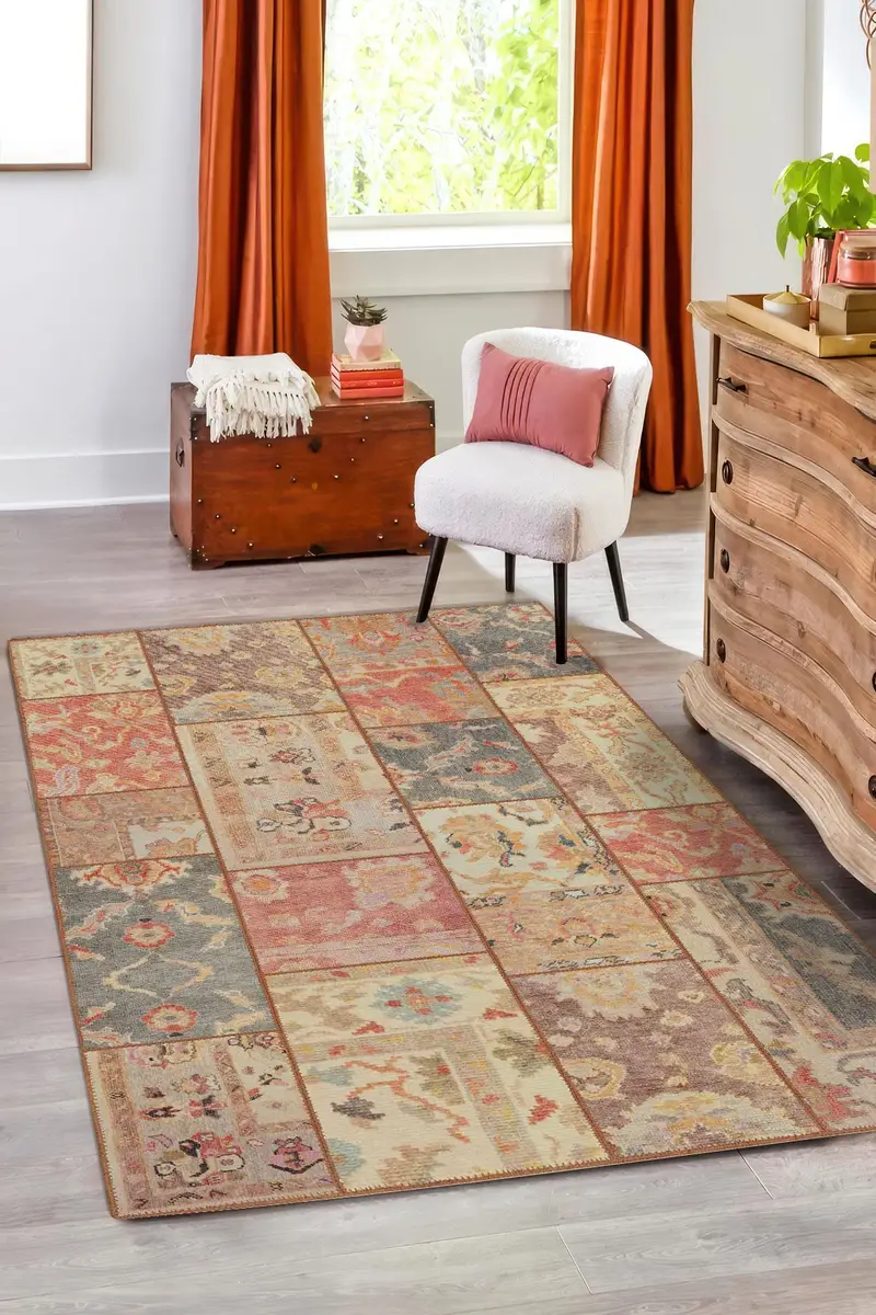 Eleganter bedruckter Teppich: Modernes Design, weicher Stoff, einzigartige Muster