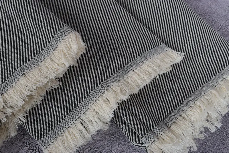 Turkish bath towel, Wedding Gift For Bride, Decorative Towel, Spa Towel, Bachelorette Party Gifts, Bridal Shower Favors, 70x36 Cotton Striped Towel - 5