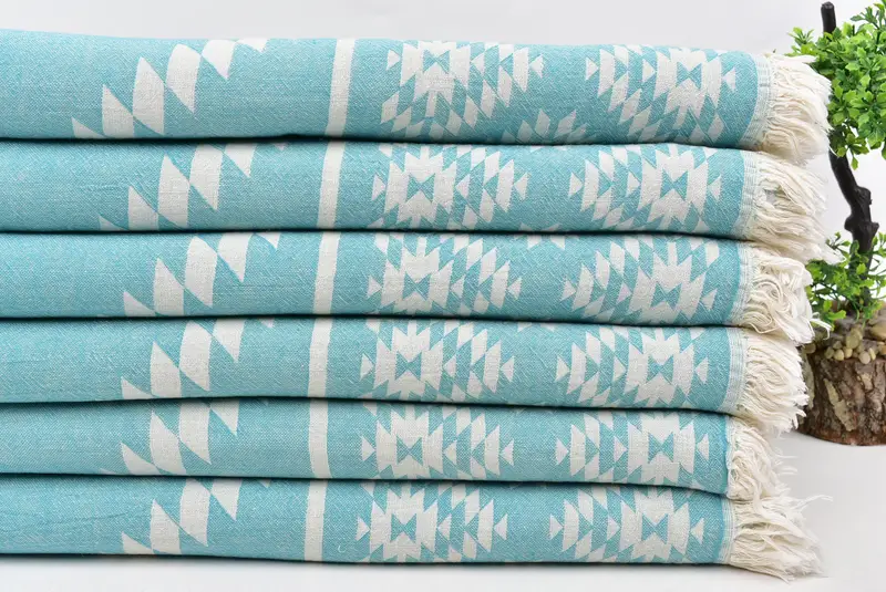70x36 Cotton Kilim Towel, Maid Of Honor Gift, Pool Towels, Girls Weekend Getaways Gifts, Absorbent towel, Monogrammed Beach Towel, Summer Gift - 4