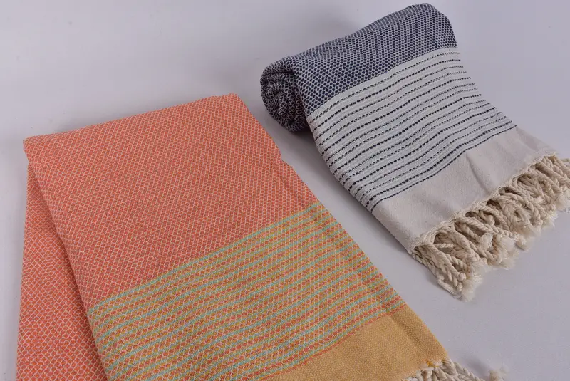 Turkish fouta towel for outdoor use, Bridal Shower Gifts, 70x40 Cotton Diamond Towel, Best Beach Towel, Bridesmaid Gift Towel, Handmade Gift - 7