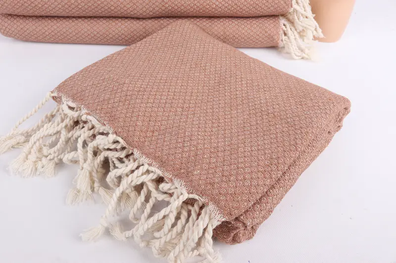 Travel towel, Bridal Shower Gifts, 64x38 Cotton Geometric Towel, Luxury Turkish peshtemal beach towel, Large Turkish Towel, Sand-free towel - 5